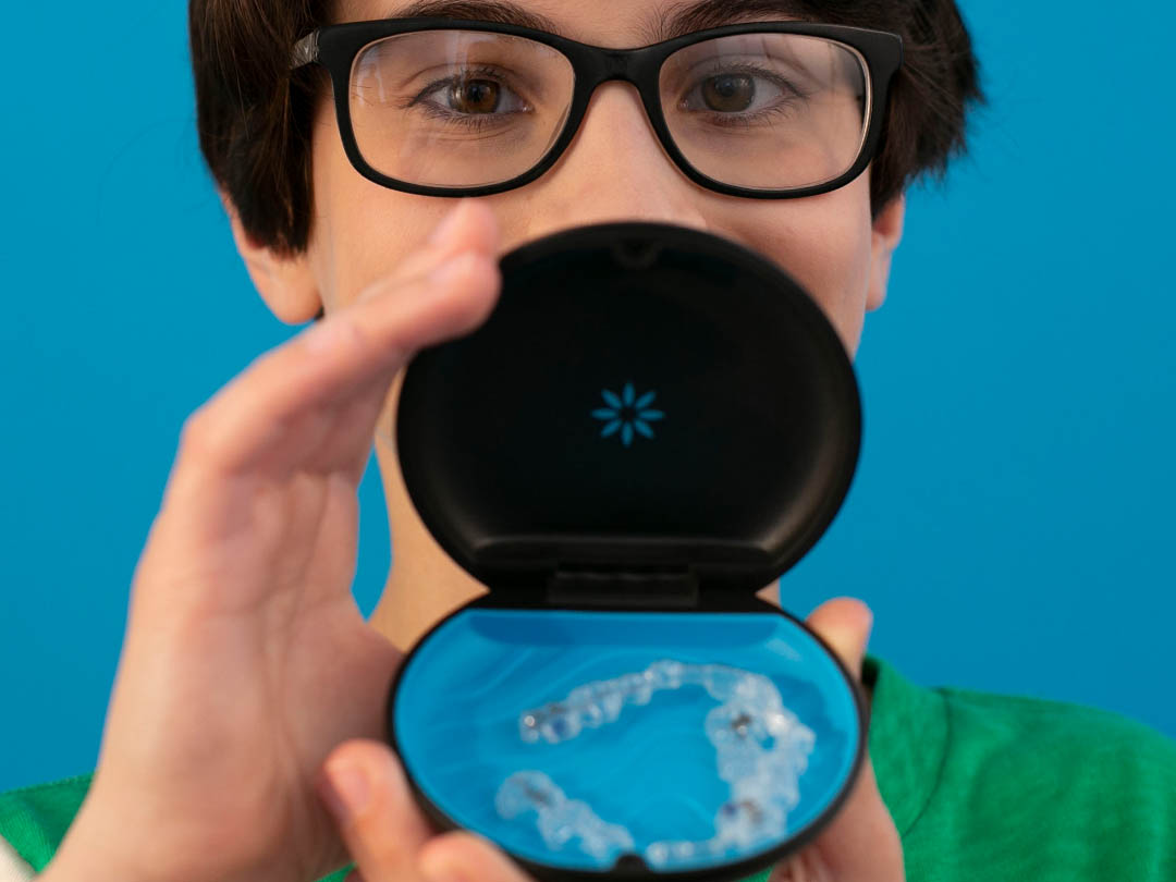 Invisalign aligners in case
