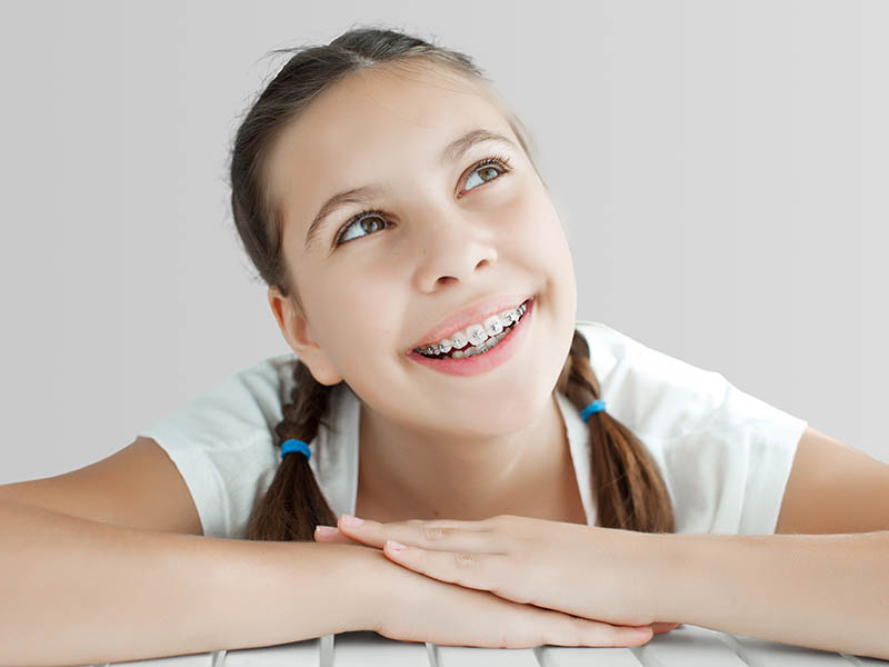 Girl with braces